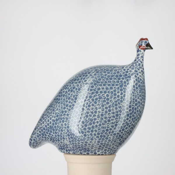 Pintade grand modèle 2e choix Bleu électrique moucheté Blanc n°374