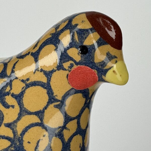 Caille petit modèle 2e choix Jaune moucheté Cobalt n°393 – Image 2
