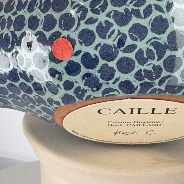 Caille petit modèle 2e choix Bleu moucheté Bleu Turquoise n°394 – Image 2