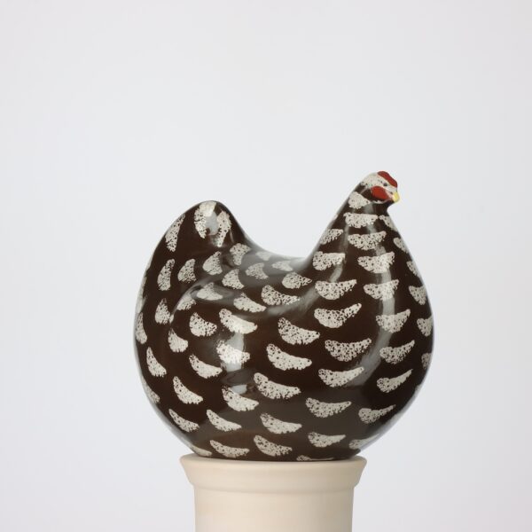 Poule petit modèle 2e choix Blanc moucheté Noir n°410