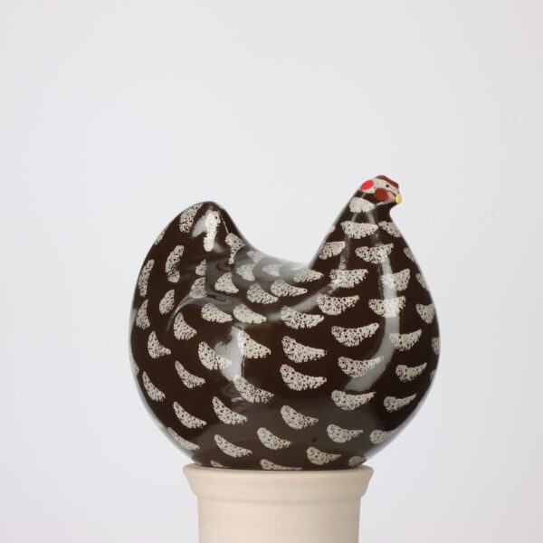 Poule petit modèle 2e choix Blanc moucheté Noir n°411