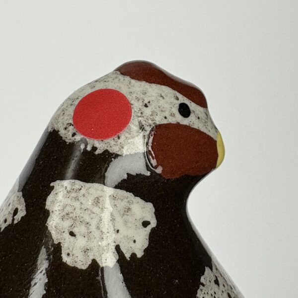 Poule petit modèle 2e choix Blanc moucheté Noir n°411 – Image 2