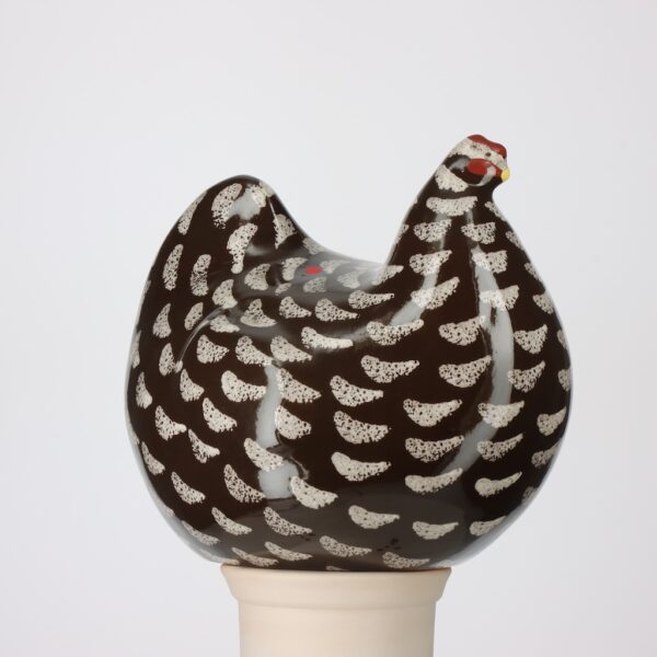 Poule moyen modèle 2e choix Blanc moucheté Noir n°412