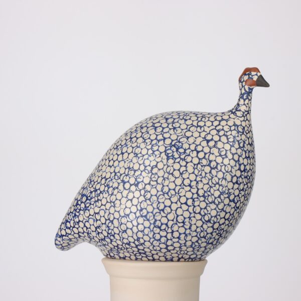 Pintade moyen modèle 2e choix Blanc moucheté Cobalt MAT n°423