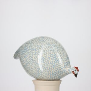 Pintade qui picore 2e choix Blanc moucheté Bleu Lavande n°454