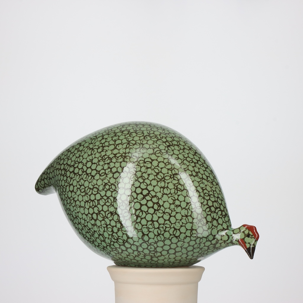 Pintade qui picore 2e choix Vert moucheté Noir n°455