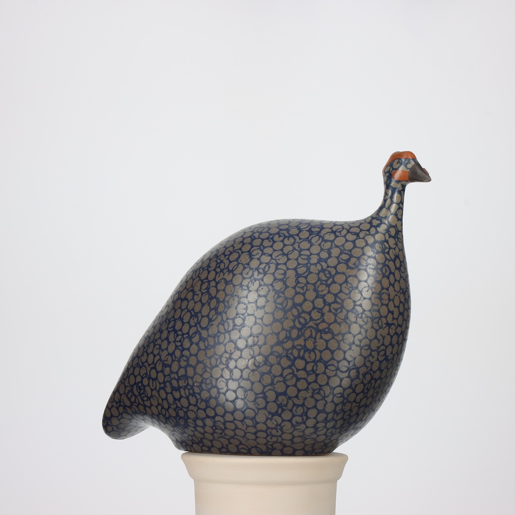 Pintade moyen modèle 2e choix Gris moucheté Cobalt MAT n°478