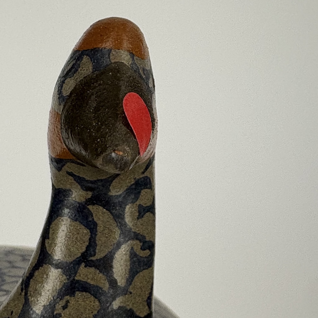 Pintade moyen modèle 2e choix Gris moucheté Cobalt MAT n°478 – Image 2