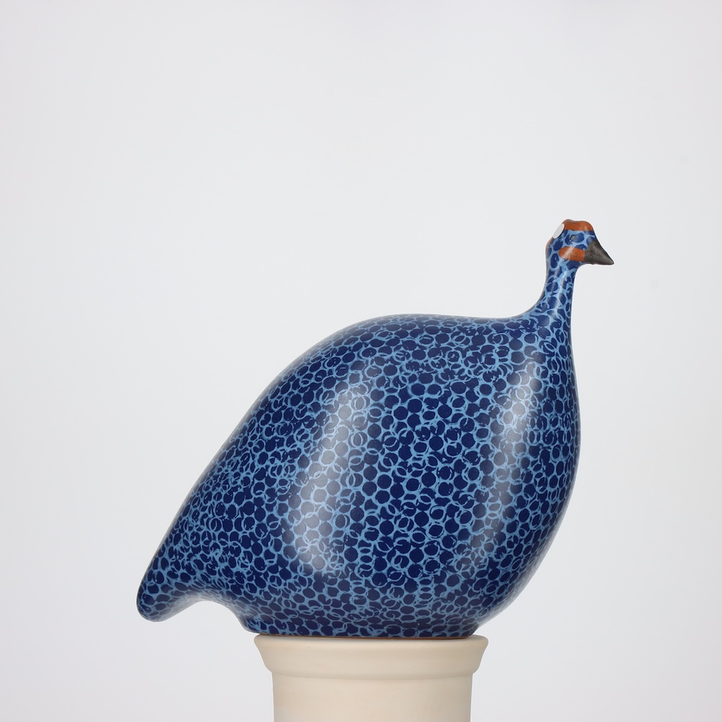 Pintade moyen modèle 2e choix Bleu moucheté Bleu Lavande MAT n°496