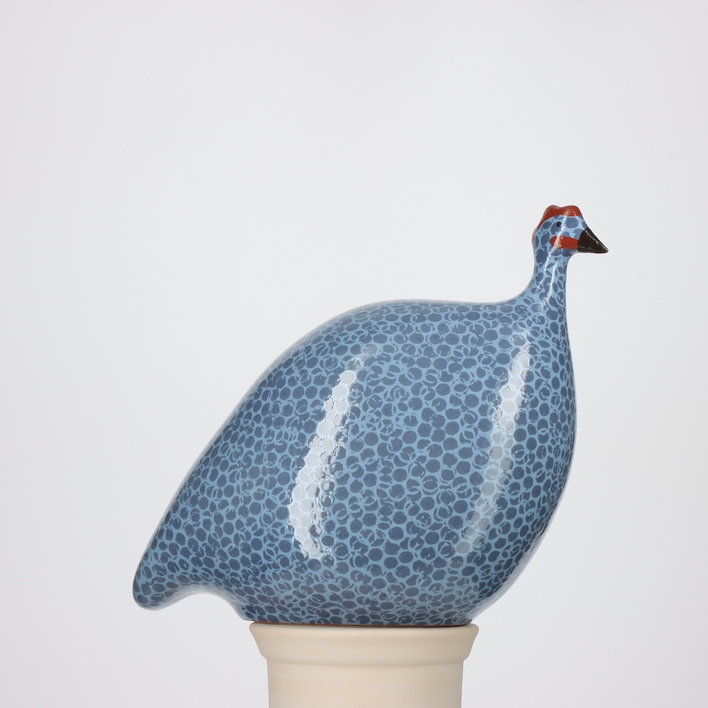 Pintade moyen modèle 2e choix Bleu moucheté Bleu Lavande n°497