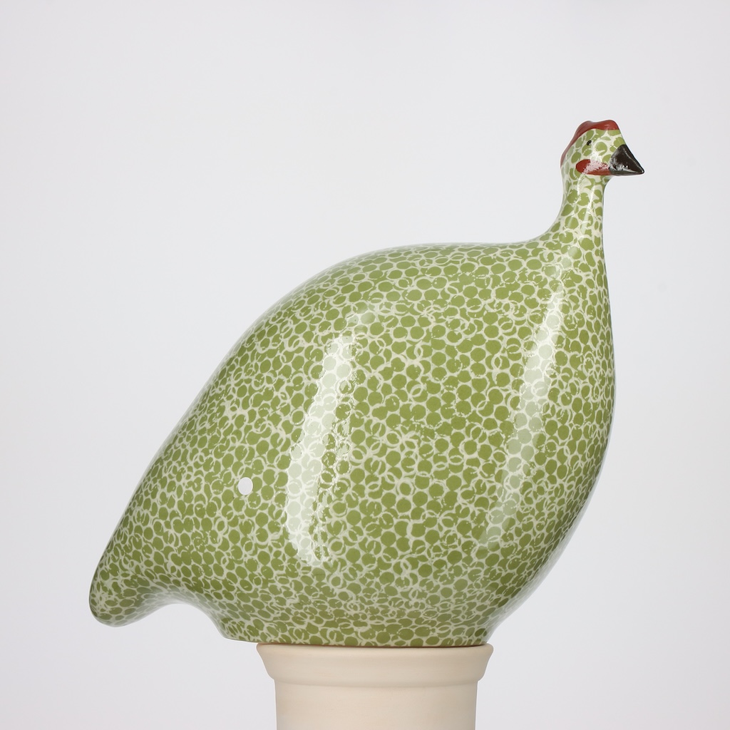 Pintade grand modèle 2e choix Vert moucheté Blanc n°498