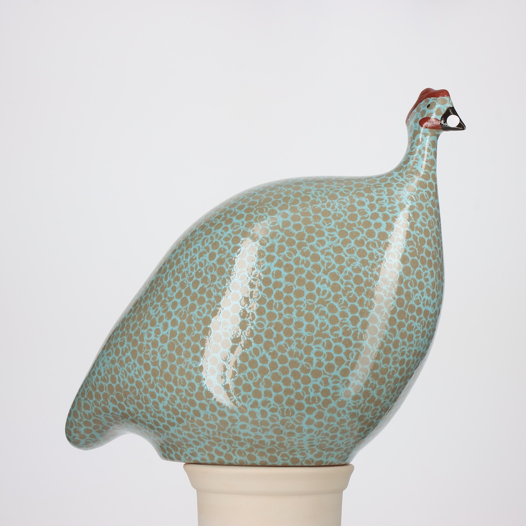 Pintade grand modèle 2e choix Gris moucheté Bleu Ciel n°501