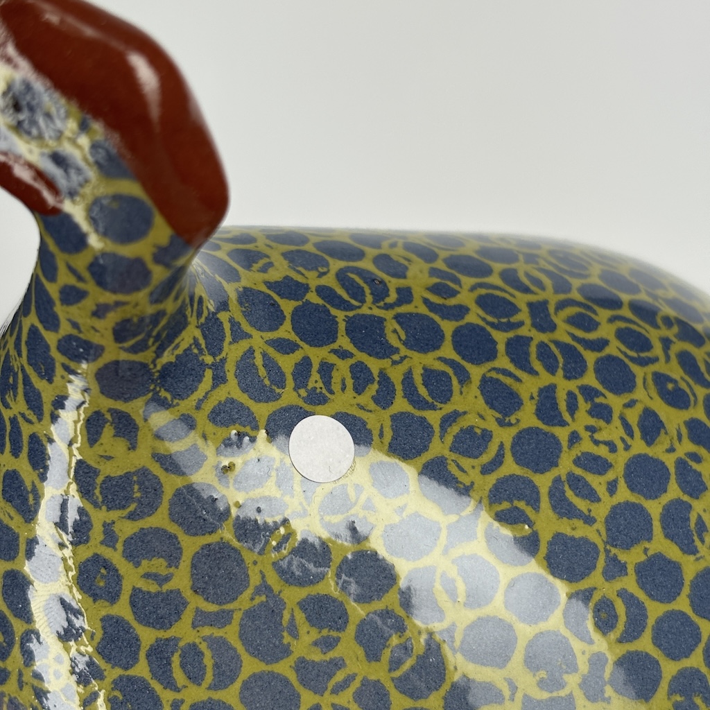 Pintade moyen modèle 2e choix Bleu moucheté Vert Feuille n°509 – Image 2