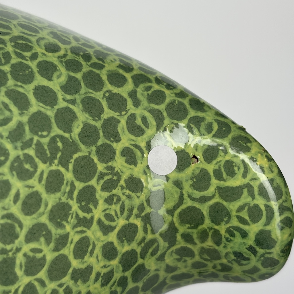 Pintade modèle qui picore 2e choix Vert moucheté Jaune n°512 – Image 2