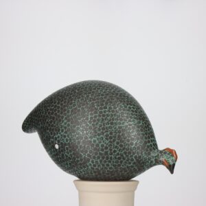 Pintade modèle qui picore 2e choix Noir moucheté Turquoise MAT n°515