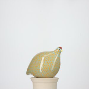 Caille petit modèle 2e choix Jaune moucheté Turquoise n°531