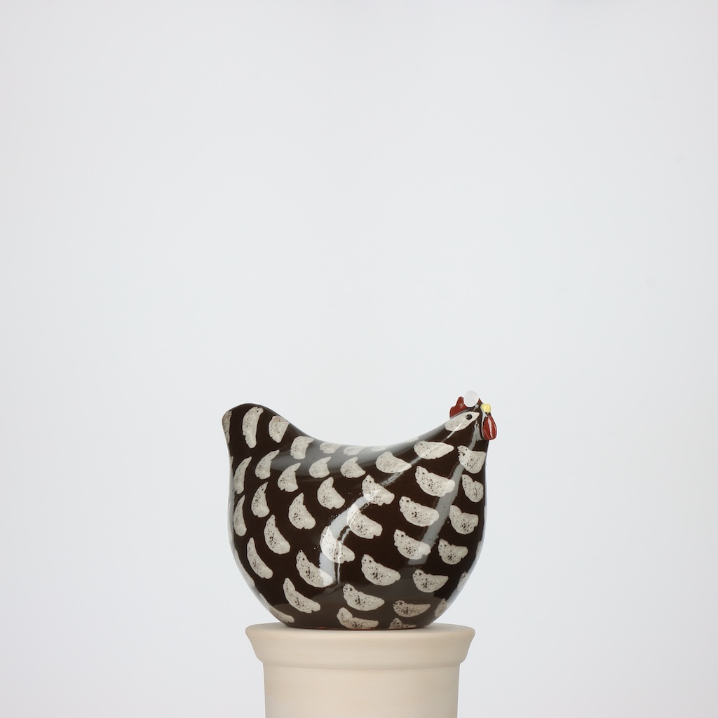 Poulette grand modèle 2e choix Noir moucheté Blanc n°543