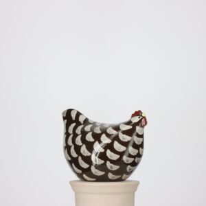Poulette grand modèle 2e choix Noir moucheté Blanc n°614