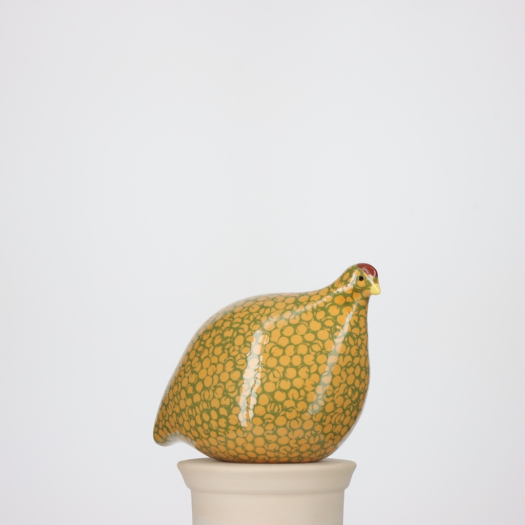 Caille petit modèle 2e choix Jaune moucheté Vert n°621