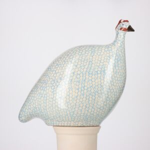 Pintade grand modèle 2e choix Blanc moucheté Bleu Lavande n°636