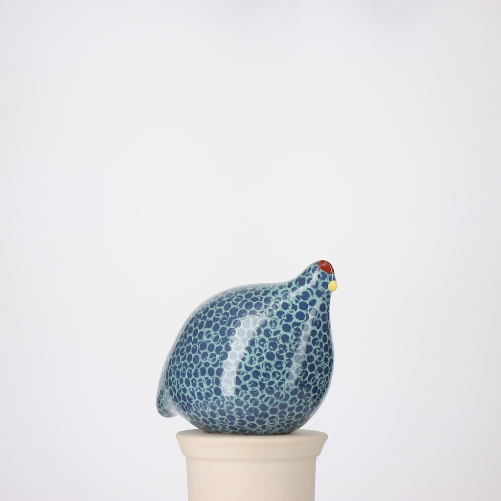 Caille petit modèle 2e choix Bleu moucheté Turquoise n°654