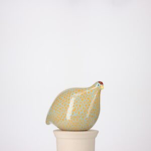 Caille petit modèle 2e choix Jaune moucheté Turquoise n°657