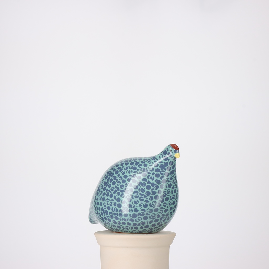 Caille petit modèle 2e choix Bleu moucheté Turquoise n°660