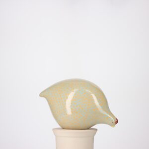 Caille grand modèle 2e choix Jaune moucheté Turquoise n°662