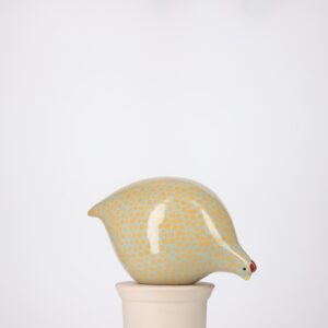 Caille grand modèle 2e choix Jaune moucheté Turquoise n°668