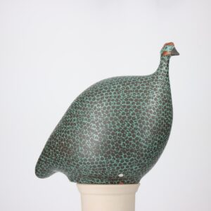 Pintade grand modèle 2e choix Noir moucheté Turquoise MAT n°679